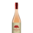 Rosa Weinflasche mit beigem Etikett und rotem Logo darauf Frizzante vom Rose