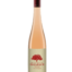 Rosa Weinflasche mit beigem Etikett und rotem Logo darauf Rose vom Zweigelt